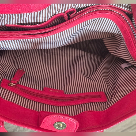 Nine West Pink and Cream Tote Bag with Dual Handles - Picture 7 of 14